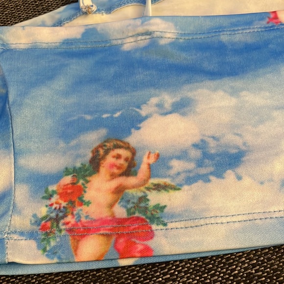 Zaful Angel Sky Print Crop Cami Top - Picture 5 of 7
